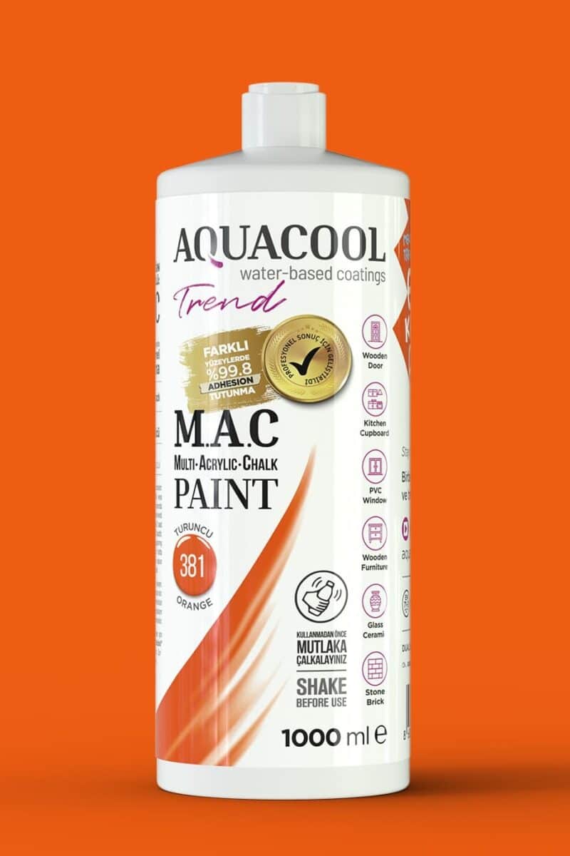 Aquacool Trend MAC Boya 381 Turuncu 1000ml